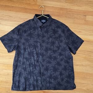 NEW Nast Nast Shirt XL Palm Trees Print Short sleeve Vacation CruiseWear NWT